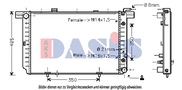 AKS DASIS Radiaator,mootorijahutus 135300N